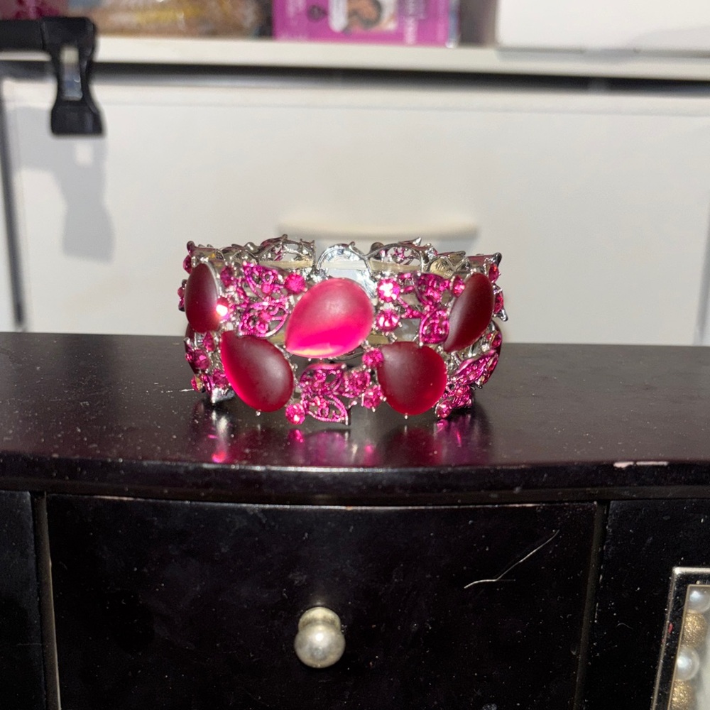 Elegant Pink Gemstone Bracelet